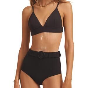 NEW EVARAE sabine bikini top in black coffee